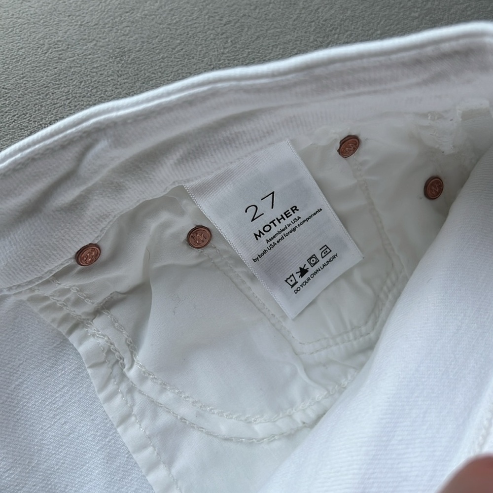 New MOTHER High Waisted Looker Ankle Fray in Fairest of Them All Size 27 - Picture 11 of 13